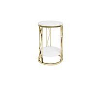 LYLXSF Table d'appoint de lit Mini Petite Table Ronde étagère étagère Armoire de Chevet de Chambre à Coucher Armoire de Rangement Stand de Nuit (15,8 Pouces / 40 cm c)