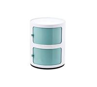 LYLXSF Table nause Rond Nordique, 2 Niveaux / 3 de Niveau / 4, Plastique avec tiroirs et Porte coulissante, Moderne pour la Table de Chevet de la Chambre
