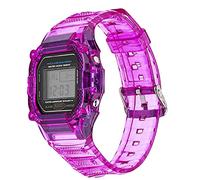 LYLXSF TPU Resin Case Watch Sangle pour G-Shock DW-5600 GW-M5610 M5600 GLX-5600 Refit Remplacement Band Accessoires (Couleur: Purple, Taille: 5600)