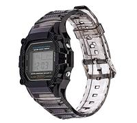 LYLXSF TPU Resin Case Watch Sangle pour G-Shock DW-5600 GW-M5610 M5600 GLX-5600 Refit Remplacement Band Accessoires (Couleur: Gradient noir, taille: 5610)