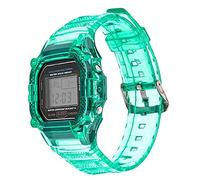 LYLXSF TPU Resin Case Watch Sangle pour G-Shock DW-5600 GW-M5610 M5600 GLX-5600 Refit Remplacement Band Accessoires (Couleur: Blue Green, Taille: 5610)