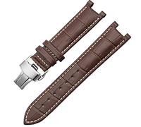 LYLXSF Véritable bande de montre en cuir pour GC 22 * 1M 20 * 11 mm Brotte entaillée avec boucle et femmes de boucle sans acier sans acier