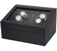 LYLXSF Watch Automatic Watch Winder, 4 + 6 PU Watchs Affichage de Rangement Affichage de Rangement Boîte à Moteur Silencieux - Accessoires DE Noir, A,