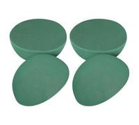 LYLYWOW 4 Pièces Mousse de Fleur Demi-sphère Verte pour Compositions, | Facile à Façonner Couper, Structure Dense Poreuse, Maintien Stable des Tiges, Mariage et Anniversaire