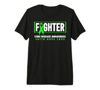 Lyme Disease Fighter - Ruban Vert Sensibilisation à la maladie de Lyme T-Shirt Haut de Gamme