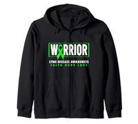 Lyme Disease Warrior - Ruban Vert Sensibilisation à la maladie de Lyme Sweat à Capuche
