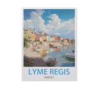 Lyme Regis Dorset,1000 Pièces Puzzles Jeu De Famille Jouet Jeu Éducatif Anti-Stress Défi Difficile Puzzle pour Enfants(75x50cm)-G84