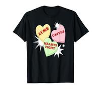 Lyme Unité Cœurs Soutien Santé Chronique T-Shirt