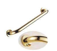 LYMGRZ Barre d'appui dorée pour baignoires et salles de Bains, 40 cm, en Laiton Poli, pour Douche, Toilettes, Support Mural antidérapant (32 cm)