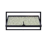 LYMGRZ Fenêtre de cabanon rectangulaire pivotante en Alliage d'aluminium, hublot pivotant en Verre trempé avec poignée, éclairage et Ventilation intégrés, intimité (Verre ondulé, 70 x 30 cm)