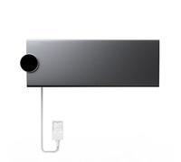 LYMGRZ Sèche-Serviettes Mural avec étagère supérieure, Porte-Serviettes Chauffant 85 W à Faible consommation d'énergie pour Salle de Bain, avec Interrupteur Marche/arrêt, Noir, Gauche