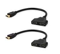 LYMISPIYA 2 Pièces Adaptateur HDMI Répartiteur 1 vers 2 Splitter, Splitter HDMI Mâle vers Double Femelle 1080p, Répartiteur Vidéo pour HDTV Projecteur Écran LCD TV 480p-1080p