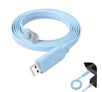 LYMISPIYA Câble Console USB vers RJ45 1.8M Puce FTDI - Cable Console USB RJ45 pour Routeurs Commutateurs Cisco, Adaptateur RJ45 USB Série RS232, Câble USB Console Compatible Windows Linux Mac