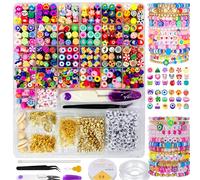 LYMOOR Perles Pour Bracelet,3000 Perles Colorées Kit, perles Lettres Et Des Perle Intercalaires DoréEs. IdéAl Pour La CréAtion De Bracelets, De Colliers Et De Boucles D'Oreilles