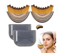 Lymphatic Contour Face Brush, Contour Faces Brush for Lymphatic Drainage, Dry Brushing Face Massager for Fac-e, Chin & Jawline Sculpting, Ergonomically Designed to Fit, Portable Beauty Tool (2pcs)