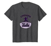 Lymphome : combattez comme Un Guerrier - Inspirer Le Soutien Contre Le Cancer T-Shirt, Enfant, Chiné Foncé, 2 Ans