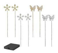 Lymphvity MagneTherapy Germanium Lot de 4 paires de boucles d'oreilles brillantes en germanium Boucles d'oreilles Magnétothérapie lymphatique Facilite la fatigue Réduit le poids Boîte cadeau,