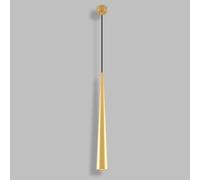 LYMSXAZOU Applique Murale 5W, Suspension Conique LED, plafonnier Tubulaire Long, Cylindre en Aluminium, Lustre Moderne pour Maison, Restaurant, Salon (Or 6000K), étoile de