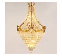 LYMSXAZOU Lustre élégant en Cristal de Style Empire français, idéal pour Le Hall d'entrée d'une Villa ou la décoration d'un Mariage. Son Design Intemporel Sublime l'ambiance.