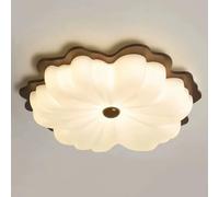LYMSXAZOU Plafonnier Fleuri pour Chambre d'enfant, Lampe Nuage 36 W avec Abat-Jour Acrylique Couleur crème, sans Scintillement, idéale pour Un Bureau ou Une pièce à Vivre - Coloris Noyer
