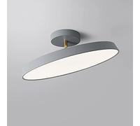 LYMSXAZOU Plafonnier LED Rond, orientable à 360°, Style Nordique, Design créatif, en Aluminium, pour Chambre, Couloir, Salle à Manger, Gris, intensité Variable en continu - 50 cm, 54 W