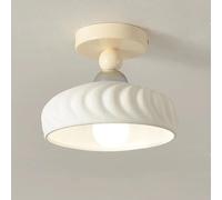 LYMSXAZOU Plafonnier semi-encastré blanc moderne style Mid-Century Home, en forme de dôme, en céramique élégante, de style Wabi-Sabi, idéal pour un couloir ou une salle à manger. (Couleur : Bleu)