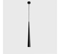 LYMSXAZOU Suspension Moderne en Aluminium Noir de Forme Conique avec Hauteur réglable pour îlot de Cuisine, Table de Chevet, comptoir de Bar, Lustre à Tube LED 5W