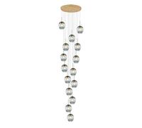 LYMSXAZOU Suspension réglable en fer forgé, style industriel moderne, idéale pour îlot de cuisine, chambre, couloir ou salon - Bleu, 18 lumières, édition spéciale Jour du Souvenir