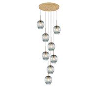 LYMSXAZOU Suspension réglable en fer forgé, style industriel moderne, idéale pour îlot de cuisine, chambre, couloir ou salon - Bleu, 18 lumières, édition spéciale Jour du Souvenir