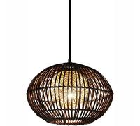 LYMSXAZOU Suspensions LED, lustres, rotin Chinois, Lampe Suspendue, câble E27, pour Salon de thé, Salle à Manger ou séjour