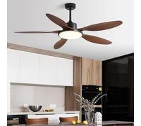 LYMSXAZOU Ventilateur de Plafond avec éclairage LED 36W et télécommande, 116 cm, intensité Variable, pour Salon, Chambre, Salle à Manger, Protection des Yeux (Noir)
