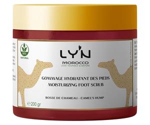 LY'N MOROCCO- Gommage Pieds Exfoliant à la base de Bosse de Chameau et Sel marin - 200 Gr - Peeling Pied - Exfoliant Bio Soin des Pieds - traite la callosité et fissures des pied secs, hydrate les pi