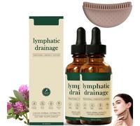 Lynae Drainant Lymphatique,Drainage Lymphatique,Lymphatique Gouttes,Drainant Lymphatique,Drainage Lymphatique Corps Complet,Support Système Lymphatique,Naturelles,Avec Brosse de Massage (3 Pièces)