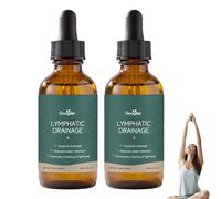 Lynae Drainant Lymphatique Goutte, Drainage Lymphatique Corps Complet Lynae, Mélanges à Base de Plantes Naturelles, pour Femmes et Hommes (2 Pièce)