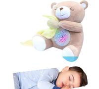 LYNDAY Veilleuse Coranique Bébé Peluche - Doudou Apaisant avec Détecteur de Pleurs, Veilleuse Projection Étoiles, Récitations Coraniques, Aide Sommeil Bébé, Cadeau Naissance
