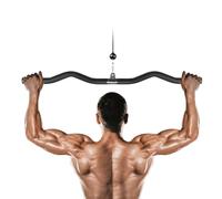 Lyndwin Barre Tirage Musculation, Barre Tirage Dos, Barre pour Poulie Musculation Barre Triceps Biceps pour Cable LAT Pulldown Machine Entraînement Épaule Dos (85cm Rotatif)