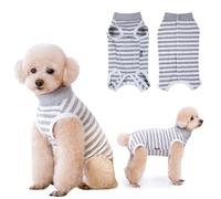 Lyneun Body doux pour chien après castration - Respirant - Combinaison de récupération pour perte de cheveux, allergies, anti-léchage, protection des plaies, alternative au cône (gris, S)