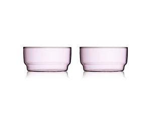 Lyngby Glas Bol Torino 50 cl. lot de 2 Pink