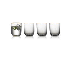 Lyngby Glas Gobelet en verre Palermo Gold 35 cl. lot de 4 Transparent-or