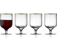Lyngby Glas Verre à vin Palermo Gold 30 cl. lot de 4 Transparent-or