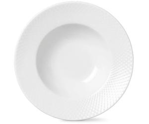 Lyngby Porcelæn Assiette creuse Rhombe. blanc Ø 24.5cm