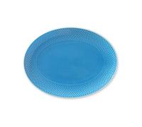 Lyngby Porcelæn Plat à service oval Rhombe 21.5x28.5 cm Bleu