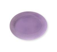Lyngby Porcelæn Plat de service oval Rhombe 35x26.5 cm Violet clair