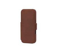 Lynge - Etui à rabat pour téléphone portable - compatibilité avec MagSafe - cuir pleine fleur - brun foncé - pour Apple iPhone 17 Pro
