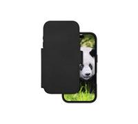 Lynge - Etui à rabat pour téléphone portable - compatibilité avec MagSafe - cuir pleine fleur - noir