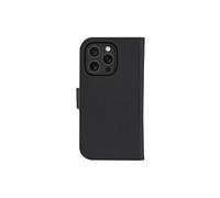Lynge - Etui à rabat pour téléphone portable - compatibilité avec MagSafe - cuir pleine fleur - noir - pour Apple iPhone 16 Pro