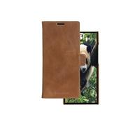 Lynge - Etui à rabat pour téléphone portable - cuir durable pleine fleur grainé - brun clair - pour Samsung Galaxy S23 Ultra