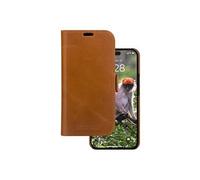 Lynge - Etui à rabat pour téléphone portable - cuir pleine fleur - brun clair - pour Apple iPhone 15