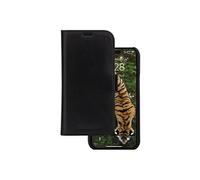 Lynge - Etui à rabat pour téléphone portable - cuir pleine fleur - noir - pour Apple iPhone 15