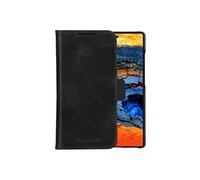 Lynge - Etui à rabat pour téléphone portable - cuir pleine fleur - noir - pour Samsung Galaxy S25 Ultra